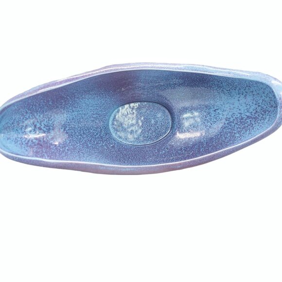 MCM Red Wing Pottery Console Planter Vase Purple Pink Speckle Vintage 1950s - Picture 12 of 13